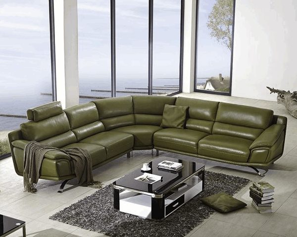 SALON CUIR 6 PLACES ANGLE L-533 COULEUR CAME A0252