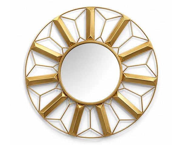 MIROIR DE DECORATION RONDE REF M06 DORE
