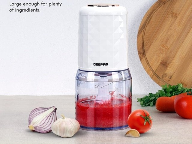 MINI HACHOIR MULTI FONCTION PLASTIQUE GEEPAS GMC42012 500ML BLAN/DORE