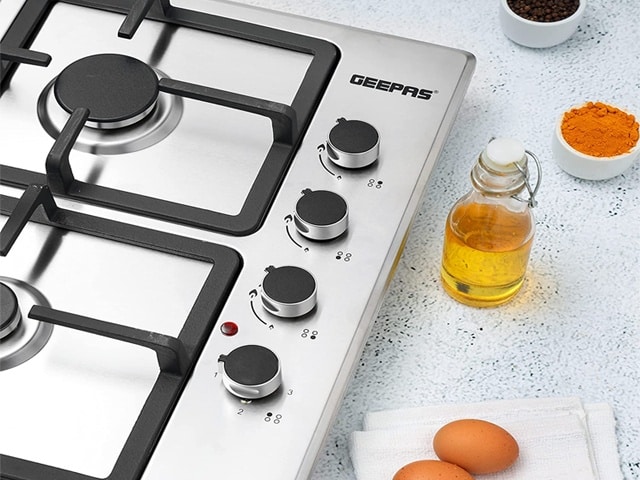 PLAQUE CUISSON ENCASTRABL 4 FEUX MIX 3/1 GEEPAS GGC31034 INOX 13*75*5