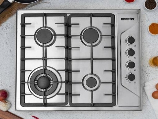 PLAQUE CUISSON ENCASTRABLE 4 FEUX A GAZ GEEPAS GGC31035 INOX 75*75*55