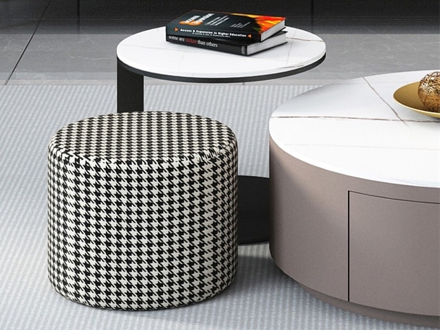 TABLE BASSE COMPOSEE A300 GRISE NOIRE 90x90x50x50