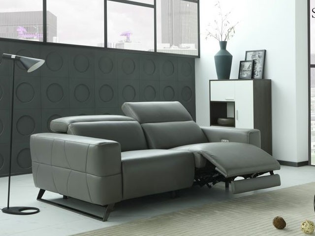 SALON CUIR 6 PLACES SE-885 COULEUR NOIR A90