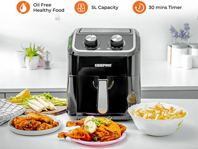 AIR FRYER GEEPAS NOIR 5 LITRES GAF37528