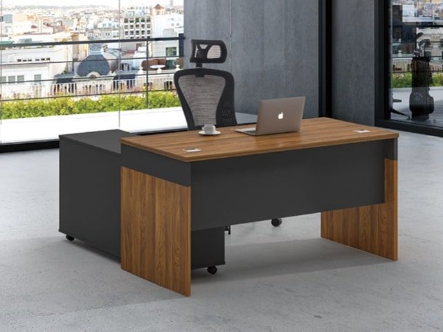 BUREAU DIRECTION KM-117 1400*700*760 MELAMINE TP-904 MARRON+GREY