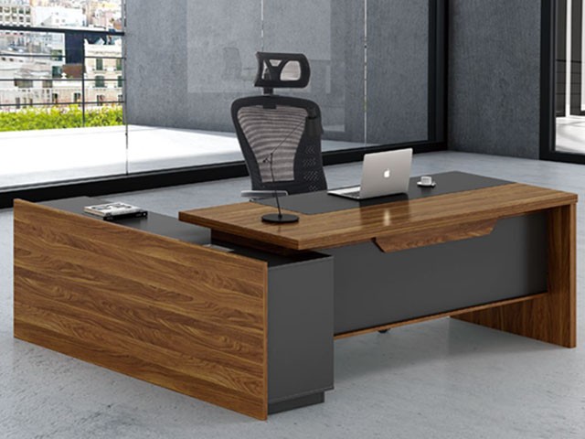 BUREAU DIRECTION KM-109 R 2000*950*760 MELAMINE TP-904 MARRON+GREY