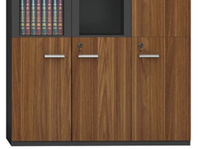 MEUBLE DE RGMT HAUT 3P SEMI VITR KB-606-3L 1200*400*2000 TP-904 MAR+G