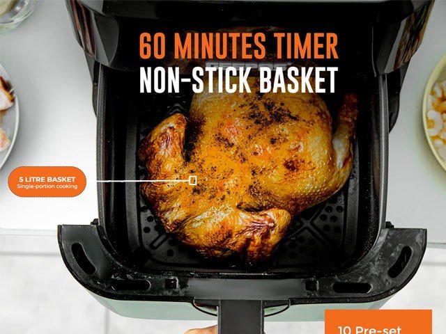AIR FRYER GEEPAS NOIR 5 LITRES GAF37527