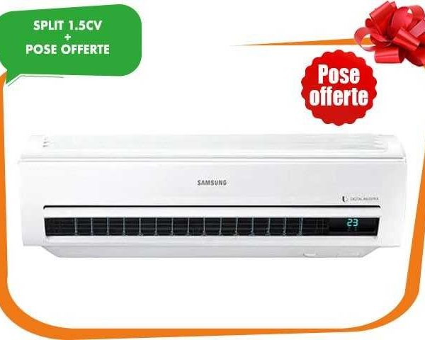 SPLIT 1.5CV SAMSUNG DOUBLE INVERTER AR12BVHGAWKN GAZ 410A+POSE OFFERT