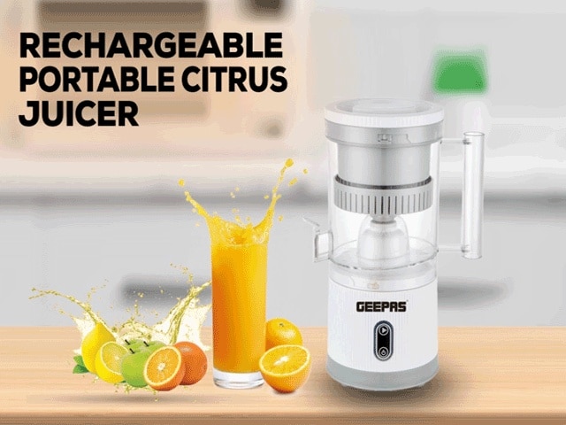 PRESSE AGRUMES PORTABLE GEEPAS PLASTIQUE GCG46019 BLANC