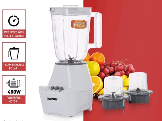 MIXEUR 1.5L GEEPAS PLASTIQUE GSB6104 BLANC