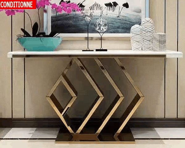 CONSOLE DE DECORATION REF H007 BEIGE DORE 1500x400x850 RECOND