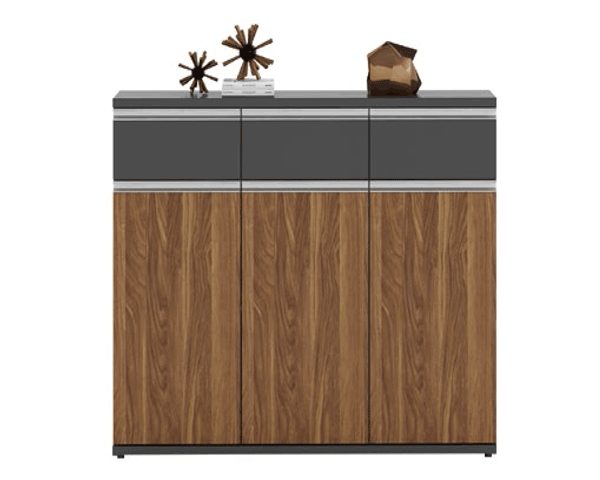 MEUBLE DE RGMT BAS 3P BOIS KD-502 1200*400*1200 MELAM TP-904 MAR+GREY