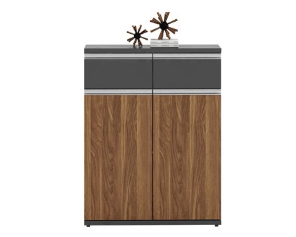 MEUBLE DE RGMT BAS 2P BOIS KD-502 800*400*1200 MELAM TP-904 MAR+GREY
