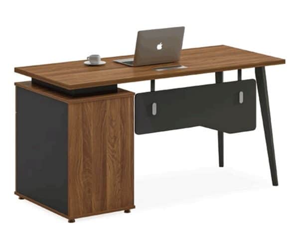 TABLE SECRETAIRE KM-303 1400*700*760 MELAMINE TP-904 MARRON+GREY