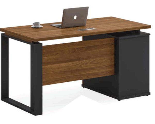 TABLE SECRETAIRE KM-305 1400*700*760 MELAMINE TP-904 MARRON+GREY