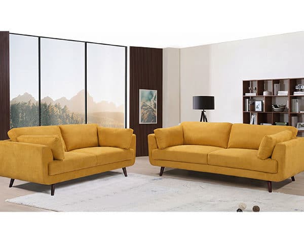 SALON TISSU 6 PLACES V-262 COULEUR BELFAST 044 JAUNE