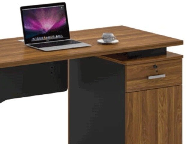 TABLE SECRETAIRE KM-303 1400*700*760 MELAMINE TP-904 MARRON+GREY