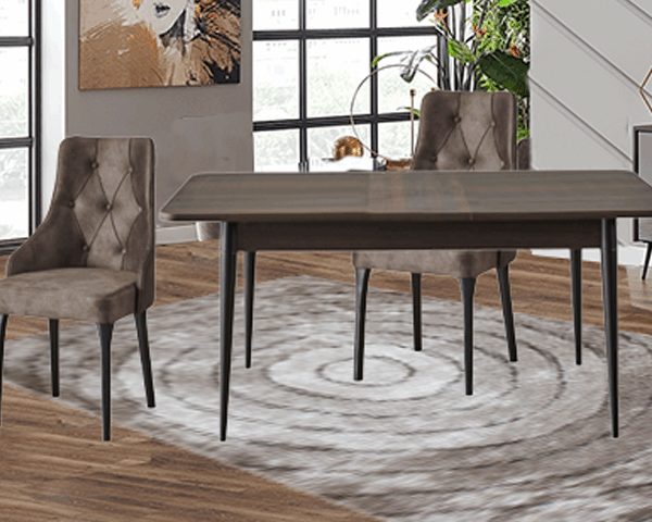 TABLE A MANGER 6 PLACES FURION EXTANSIBLE 1715X1060X179 MARRON GRIS