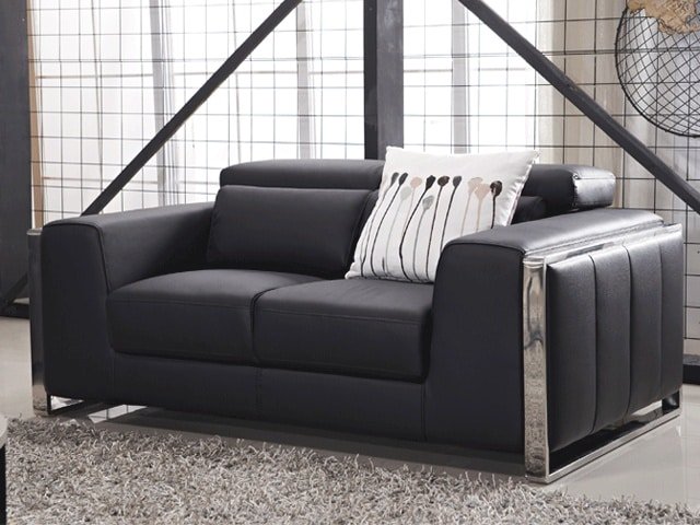 SALON CUIR 6 PLACES FM219 KIWI CLR NOIR AG03