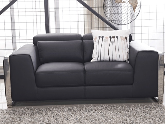 SALON CUIR 6 PLACES FM219 KIWI CLR NOIR AG03