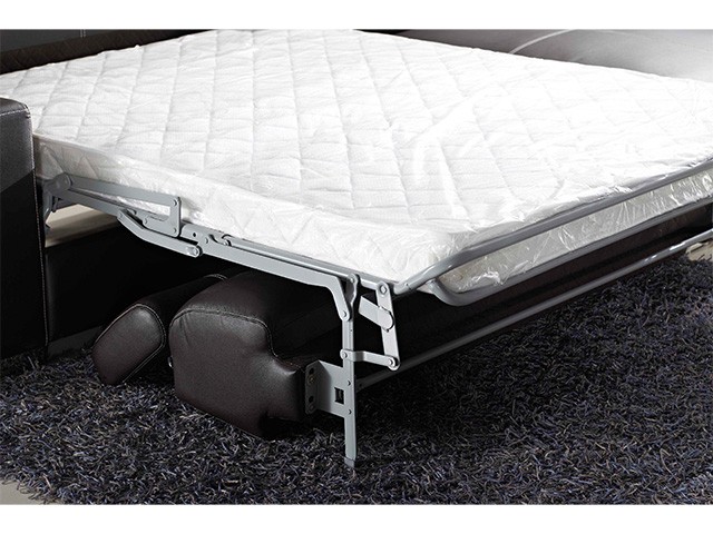 SALON CUIR 3 PLACES BED FM060 CLR MARRON FONCE LA04