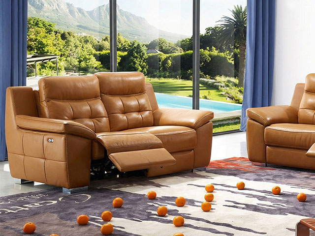 SALON CUIR 6 PLACES SE-660 COULEUR A0252 CAMEL