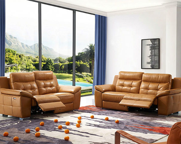 SALON CUIR 6 PLACES SE-660 COULEUR A0252 CAMEL