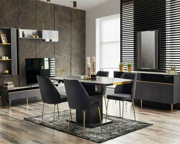 PACK FORLI BUFFET+MEUBLE TV+TABLE A MANGER 6 PLACESw