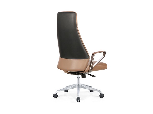 FAUTEUIL DOSSIER HAUT PU DL928A MARRON/NOIR 660x1186x1250