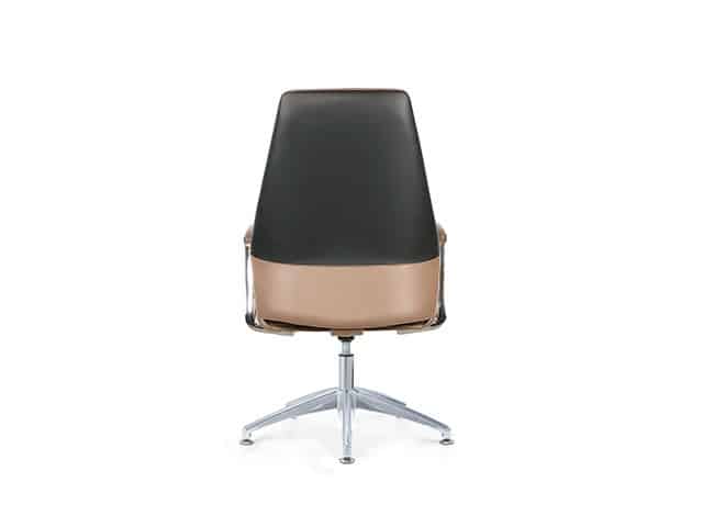 FAUTEUIL VISITEUR PU DL928C MARRON/NOIR 620*655*1070
