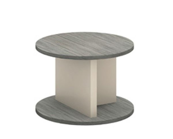 TABLE DE COIN DE BUREAU RONDE MCT01-0707 700*470 MARRON BEIGE