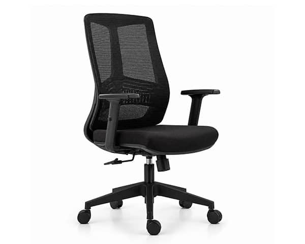 FAUTEUIL SECRETAIRE EN MAILLE 651BB-U NOIR 65*67*100-110