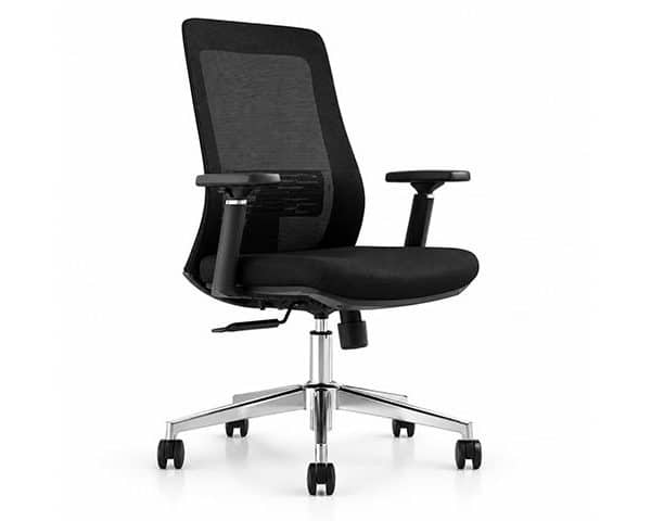 FAUTEUIL SECRETAIRE A MAILLE 671BB NOIR 65*63*108-118