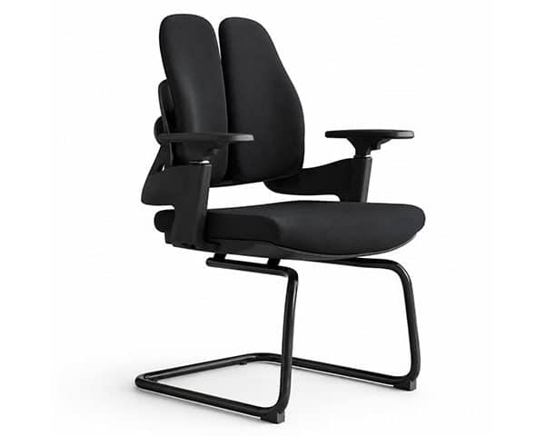 FAUTEUIL VISITEUR EN TISSU 683CB-D NOIR