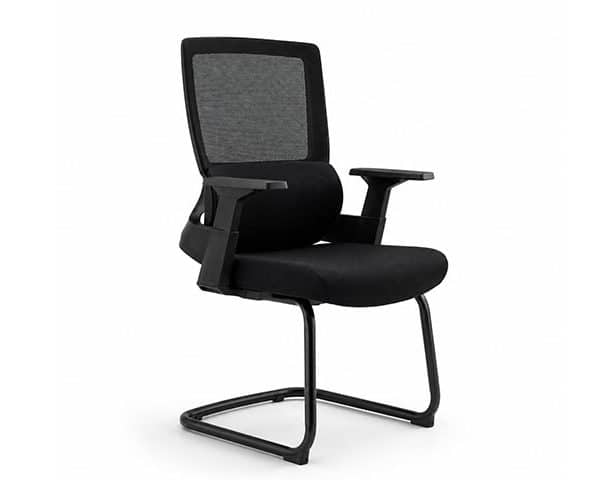 FAUTEUIL VISITEUR A MAILLE 686CB NOIRE 64*67*102