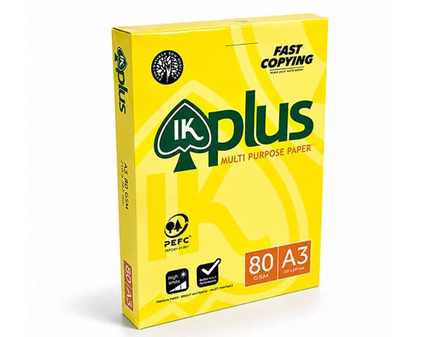 PAPIER A3 IK PLUS HYBRITE 80 Grs Pqt 500 F