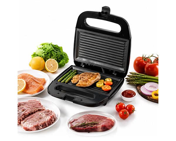 SANDWICH MAKER GEEPAS GGM6001 NOIR SILVER