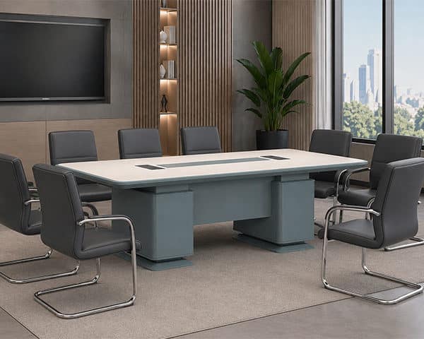 TABLE DE REUNION GXK-01C36 2400*120*760 DC15 SKY GREEN+DC16 GREY 8-10