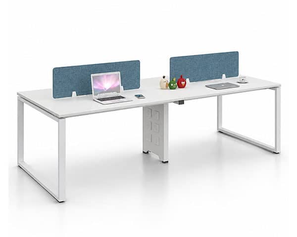 STATION DE TRAVAIL 4 PLACES DG05-D0524KW 2400*1200*750 CLR DB01 BLANC