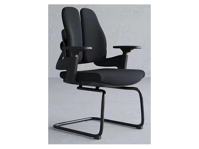 FAUTEUIL VISITEUR EN TISSU 683CB-D NOIR