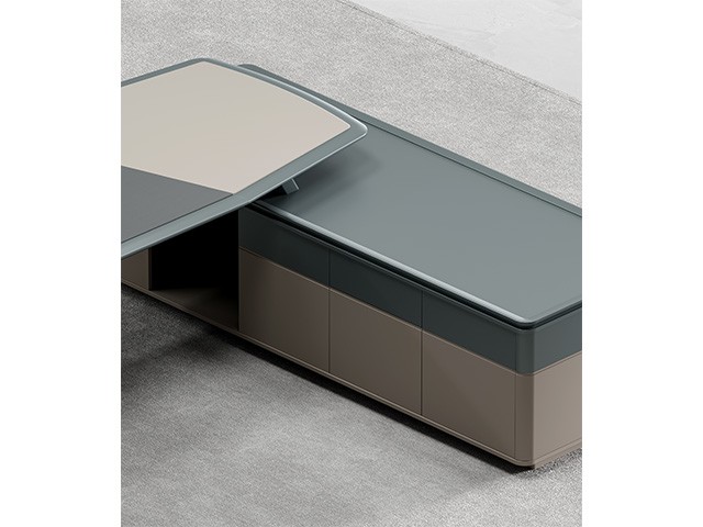 BUREAU PRESIDENT EMF-02D26 L/R 2560*2000x760 DC15 SKY GREEN+DC16 GREY