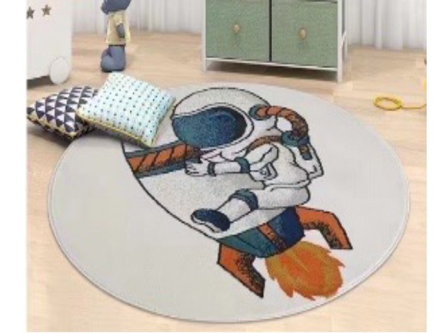 MOQUETTE ENFANT BL-07 K221822D01 133X133 COULEUR BEIGE/ORANGE