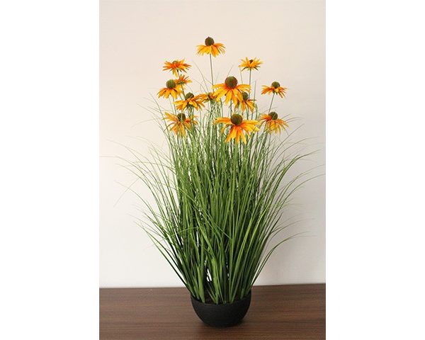 FLEURS DE DECORATION REF 02 VERT/JAUNE