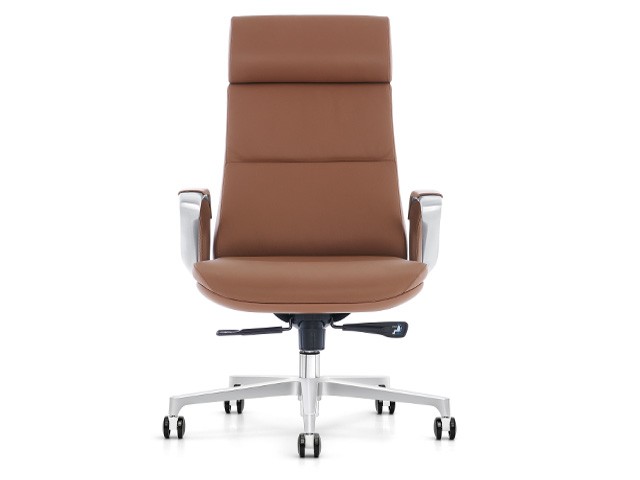 FAUTEUIL PRESIDENT PU YS1812A GX005 ORANGE+YS019 MARRON FONC 91*54*40