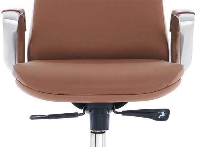 FAUTEUIL PRESIDENT PU YS1812A GX005 ORANGE+YS019 MARRON FONC 91*54*40