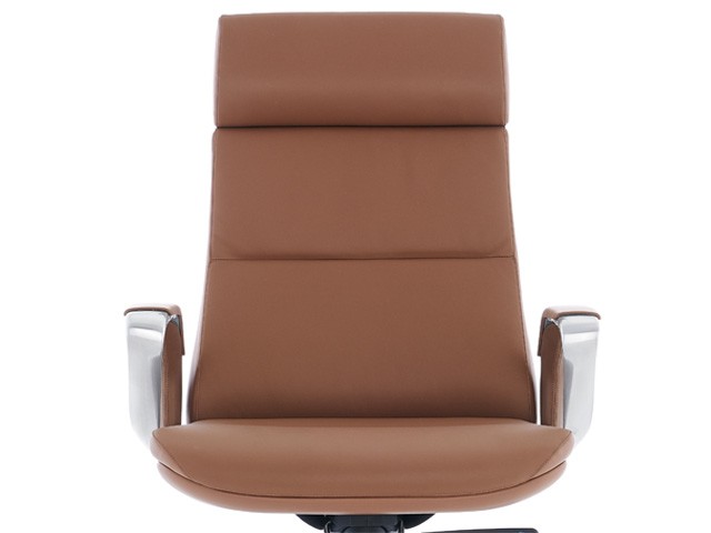 FAUTEUIL PRESIDENT PU YS1812A GX005 ORANGE+YS019 MARRON FONC 91*54*40
