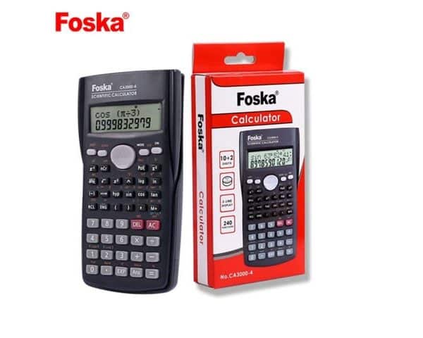 CALCULATRICE 10 CHIFFRES SCIENTIFIQUE FOSKA CA3000-4 240 FONCTIONS