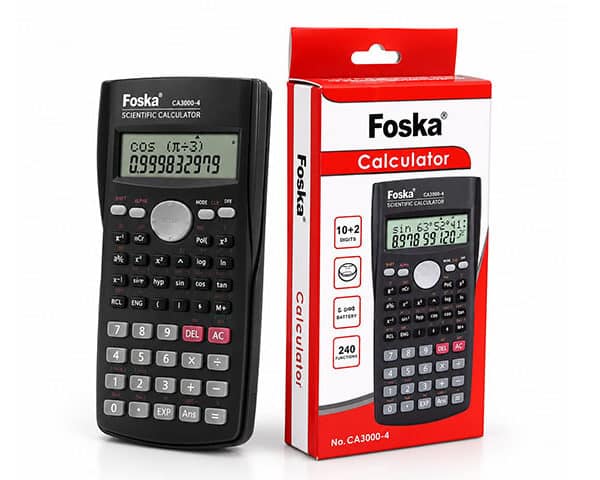 CALCULATRICE 10 CHIFFRES SCIENTIFIQUE FOSKA CA3000-4 240 FONCTIONS