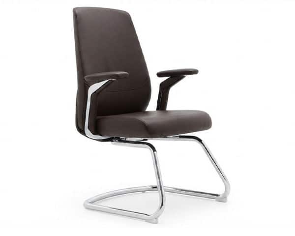 FAUTEUIL VISITEUR PU GW-1802C MARRON C54 625*625*1025